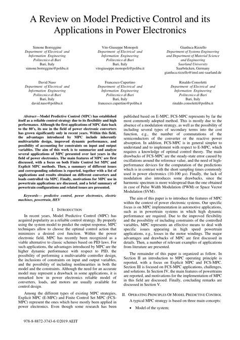 Image result for Model Predictive Control in Power Electronics