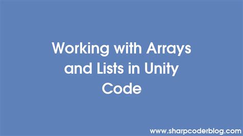Toradh íomhá ar Unity Length of an Array
