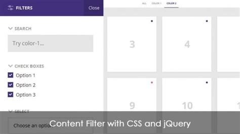 Image result for Filter for a List HTML/CSS