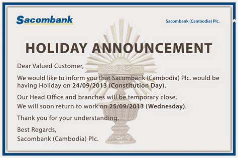 Image result for Example of Announcement Text