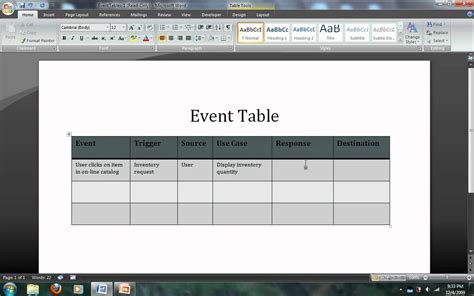 Image result for How to Create an Event Table in HTML