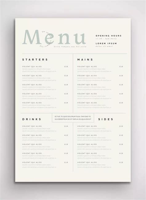 Image result for Free Menu Templates InDesign