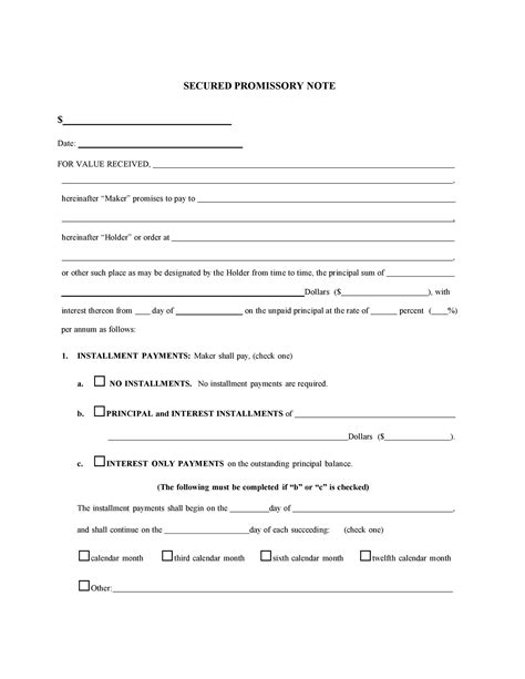 Image result for Promissory Note Template PDF
