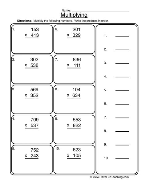 3X3 Multiplication Algorithm Worksheet Graph に対する画像結果