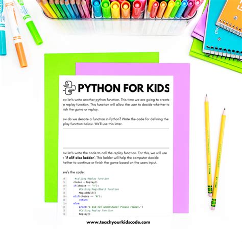 Afbeeldingsresultaten voor Coding Python Homework Sheets for Kids