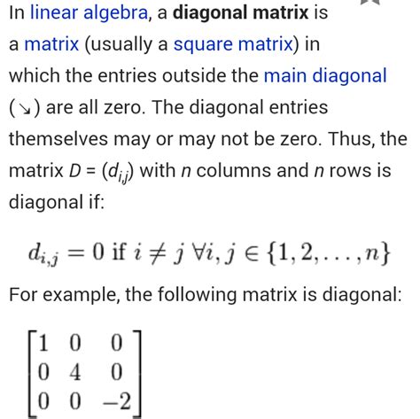 Image result for Left Diagonal of a Matrix