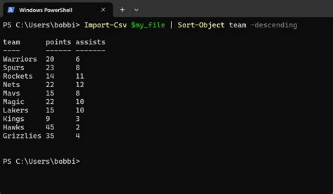 Toradh íomhá ar PowerShell Only Take First Colum From CSV