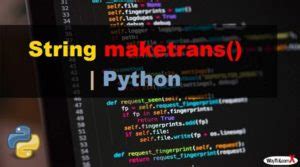 Image result for Python Maketrans