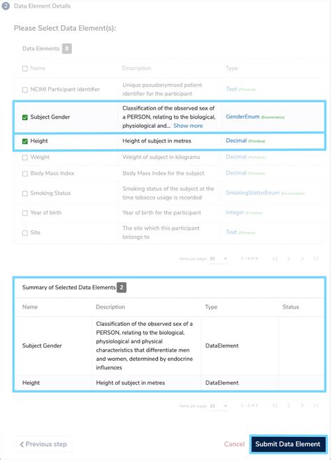 Image result for Data Elements Document Example