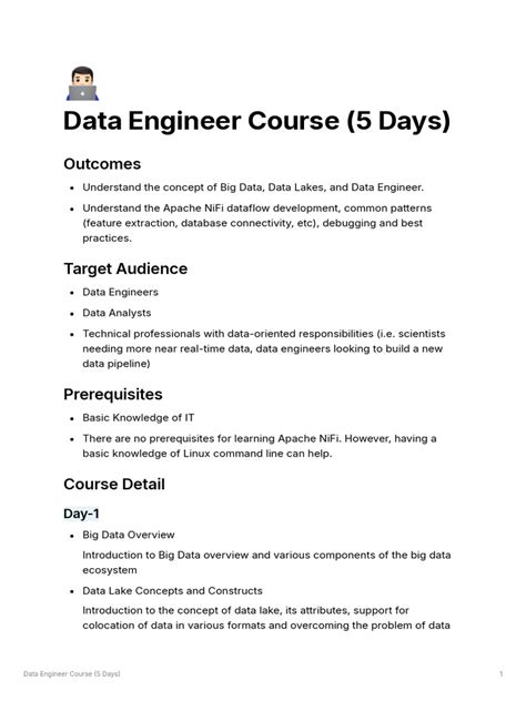 Image result for Data Engineering Course Sample Brochure