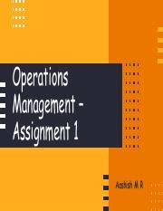 Image result for Operations Management Assignment 1