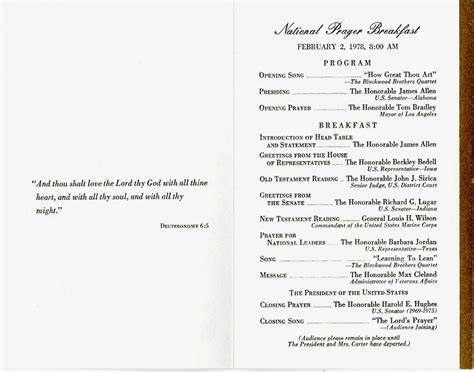 Toradh íomhá ar Prayer Breakfast Program Sample