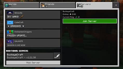 Image result for Join Server Button Minecraft