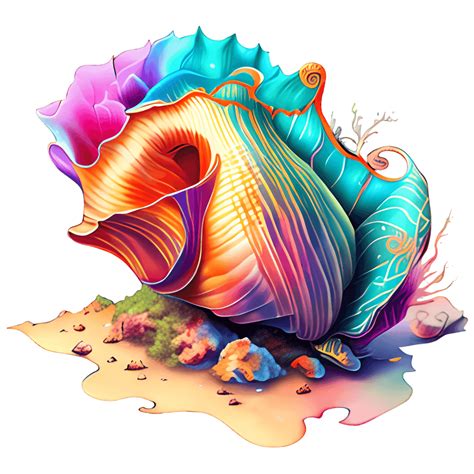 Toradh íomhá ar Colorful Conch Shell