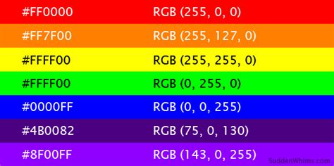 Afbeeldingsresultaten voor RGB Hex Color Codes