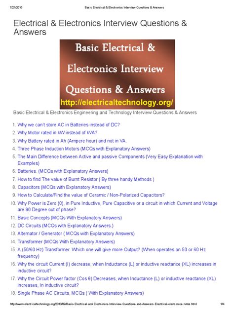 Interview Questions On Basic Electronics に対する画像結果