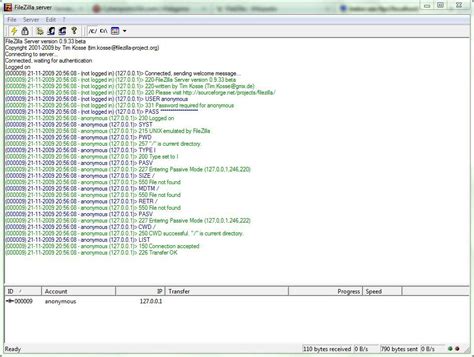 FTP Client PC に対する画像結果