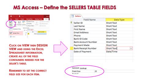 How to Create Database Tables in Access に対する画像結果