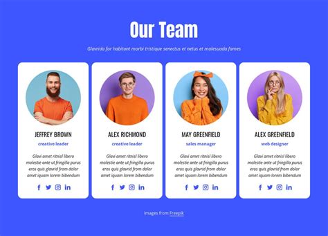 Image result for Team Page Design HTML with Message CodePen