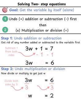 Image result for Solving Two-Step Equation Anchor Chart