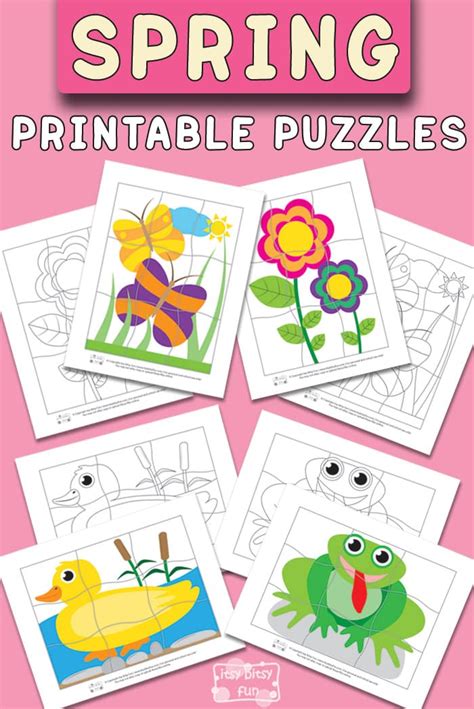 Afbeeldingsresultaten voor Spring Puzzles Printable