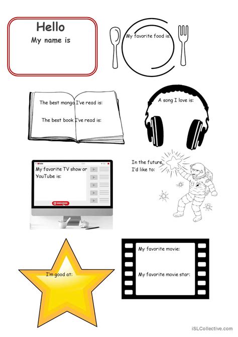 Image result for Student Introduction Worksheet