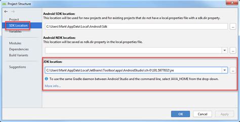 Image result for Android Studio JDK Allocation