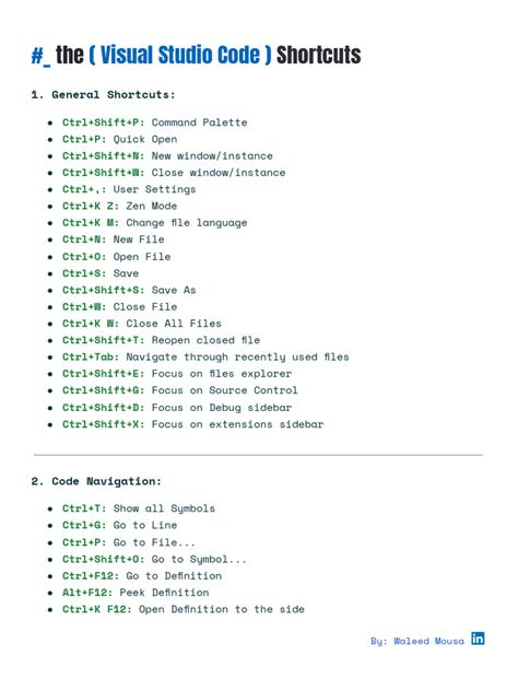 Image result for vs Code Cheat Sheet