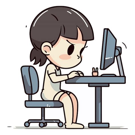 Image result for Computer Girl Cartoon