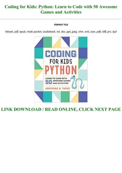 Image result for The Quest Kids Coding Python PDF