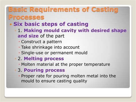Image result for Casting Process Basic