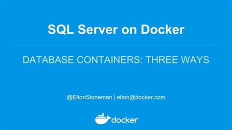 Image result for Running SQL Server in Docker Container