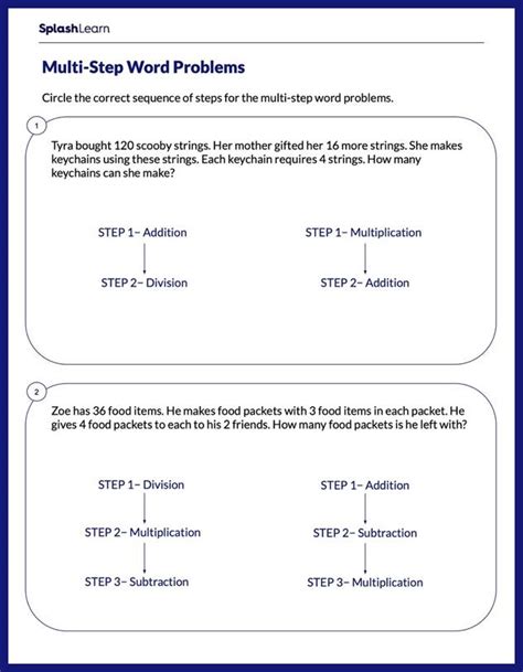 Afbeeldingsresultaten voor Solving Word Problems Worksheets