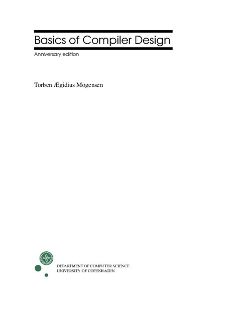 Image result for Compiler Design Cover Page