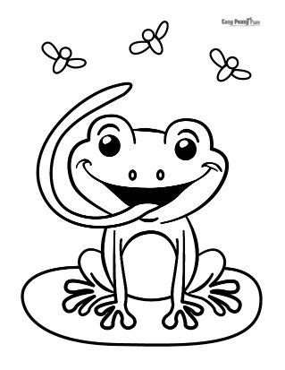 Image result for Spring Frog Coloring Page