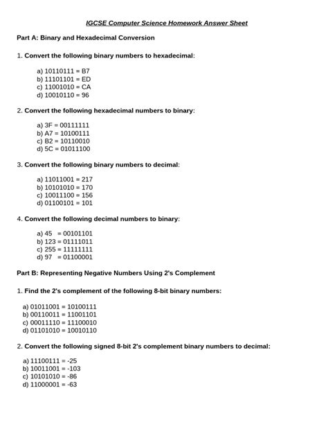 Image result for IGCSE Computer Science Worksheets