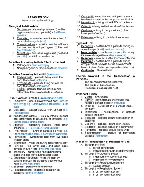 Image result for Parasitology Examples