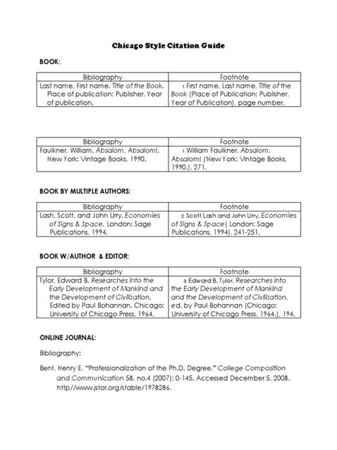 Chicago Style Citation Guide | PDF | Citation | Media Industry