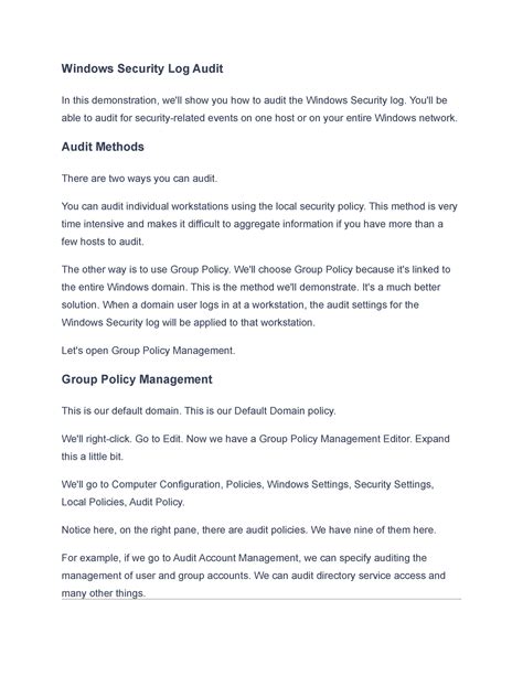 Windows Security Auditing に対する画像結果