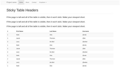 Image result for css sticky table header