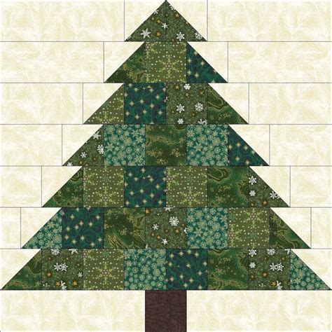 Image result for Christmas Tree Quilt Block Pattern