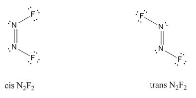 Image result for N2F2 Lewis Structure