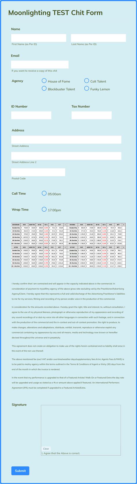 Image result for Chit Test Table