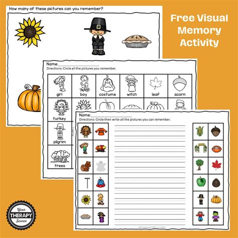 Toradh íomhá ar Visual Memory Activity for Kids