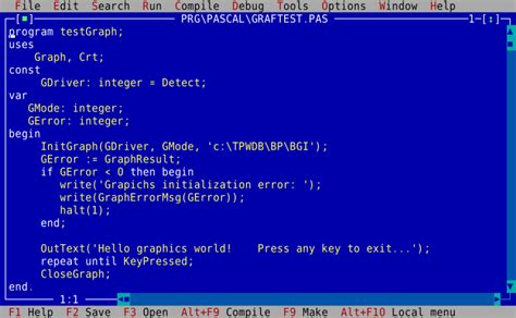 Image result for Turbo Pascal Simple Graphics