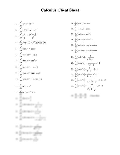 Image result for Matrix Calculus Cheat Sheet