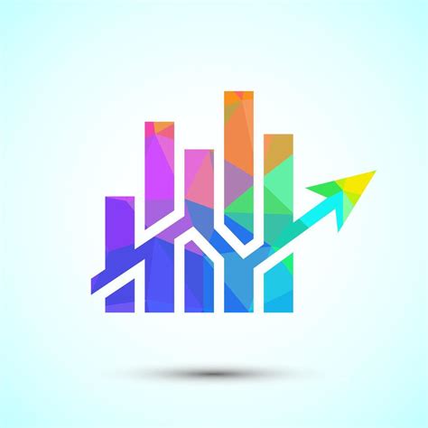 Bar chart logo design illustration, Graph icon, Growth logo sign ...