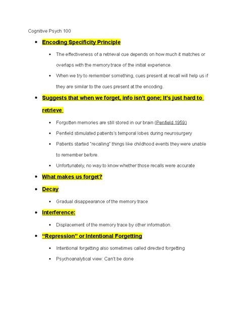 Encoding Exam Questions Psychology に対する画像結果