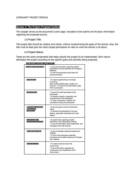 Image result for Project Profile Examples