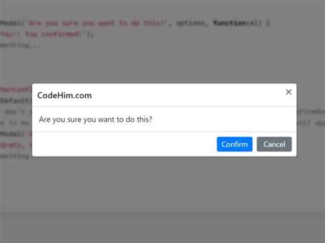 Process Confirmation Modal に対する画像結果